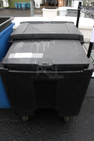 Cambro Black Poly Ice Bin on Commercial Casters. 23x32x29