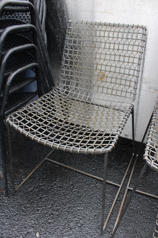 3 Metal Mesh Chairs. 20x23x31. 3 Times Your Bid! - Image 2 of 4