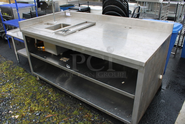 Stainless Steel Commercial Soda Station w/ Glass Washer, Water Dispenser and 2 Under Shelves. 72x36x40 - Image 2 of 5