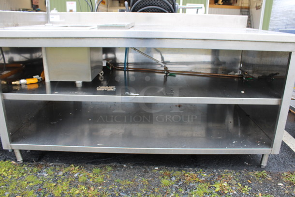 Stainless Steel Commercial Soda Station w/ Glass Washer, Water Dispenser and 2 Under Shelves. 72x36x40 - Image 4 of 5