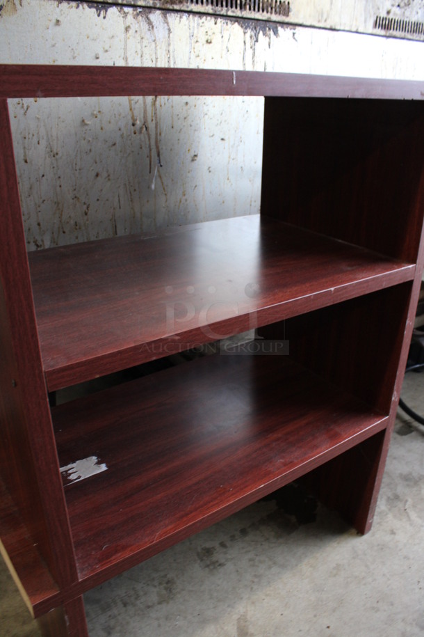 Wood Pattern 2 Tier Bookshelf. 29x16x36 - Image 2 of 3