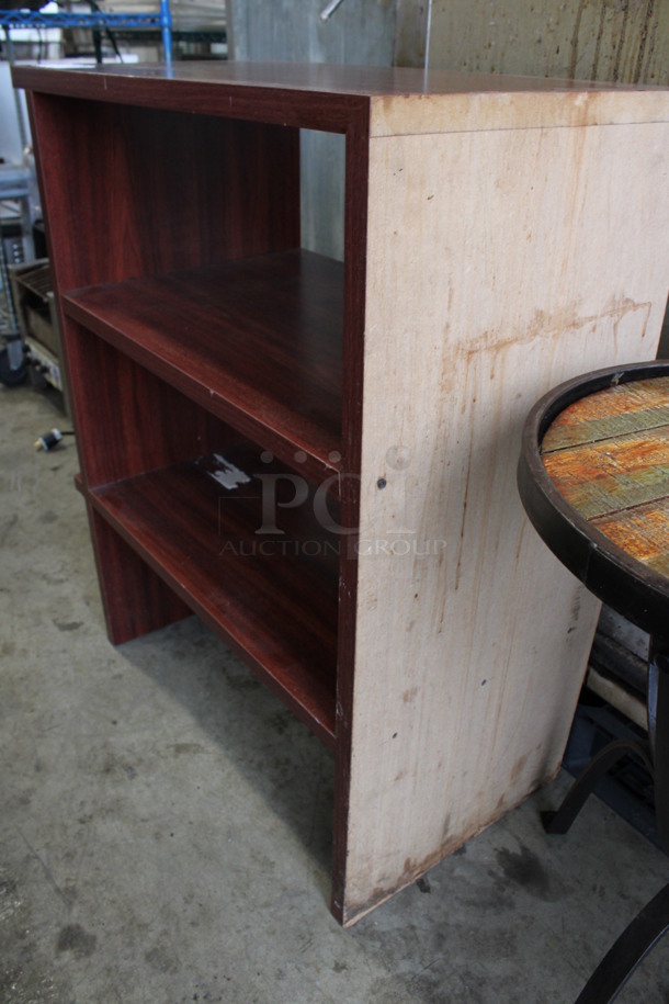 Wood Pattern 2 Tier Bookshelf. 29x16x36 - Image 3 of 3