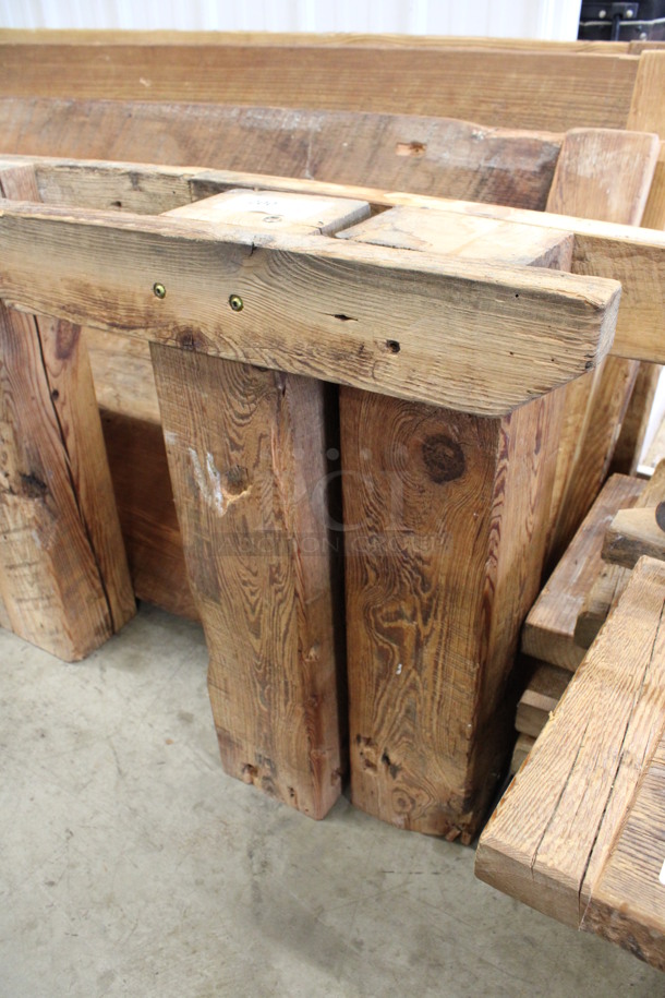 Wooden Table and 2 Legs. Table Is Disassembled. 92x32x28 - Image 3 of 7