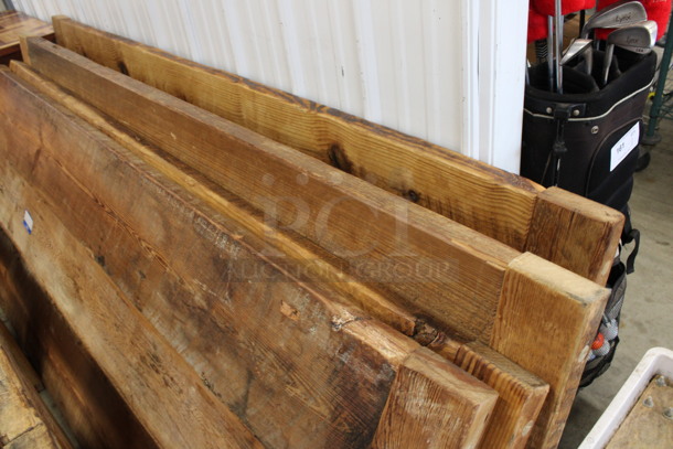 Wooden Table and 2 Legs. Table Is Disassembled. 92x32x28 - Image 4 of 7
