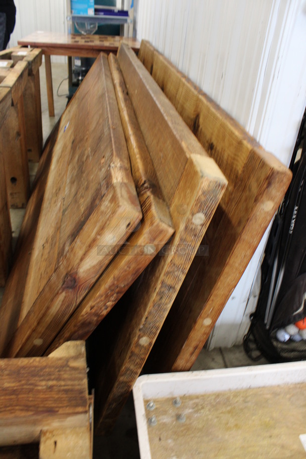 Wooden Table and 2 Legs. Table Is Disassembled. 92x32x28 - Image 5 of 7