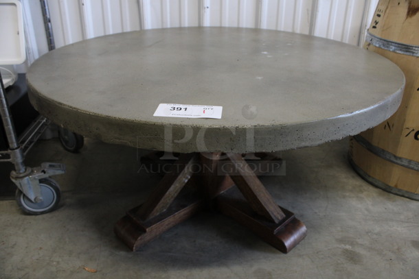 Stone Round Tabletop on Base. 36x36x18