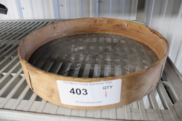 Wooden Sifter. 13.5x13.5x2.5 - Image 1 of 2