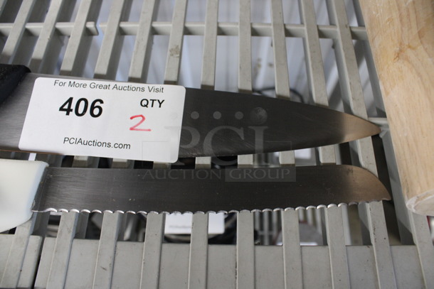 2 Various Stainless Steel Knives. 13", 15". 2 Times Your Bid! - Image 2 of 2