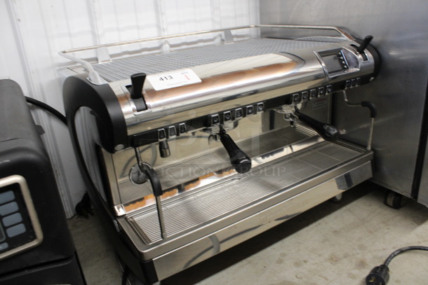 Nuova Simonelli Model Aurelia II Stainless Steel Commercial Countertop 2 Group Espresso Machine w/ 4 Portafilters and 2 Steam Wands. 208-220 Volts, 1 Phase. 31x24x23 - Image 2 of 7
