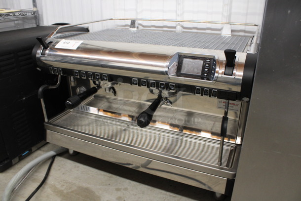 Nuova Simonelli Model Aurelia II Stainless Steel Commercial Countertop 2 Group Espresso Machine w/ 4 Portafilters and 2 Steam Wands. 208-220 Volts, 1 Phase. 31x24x23 - Image 5 of 7