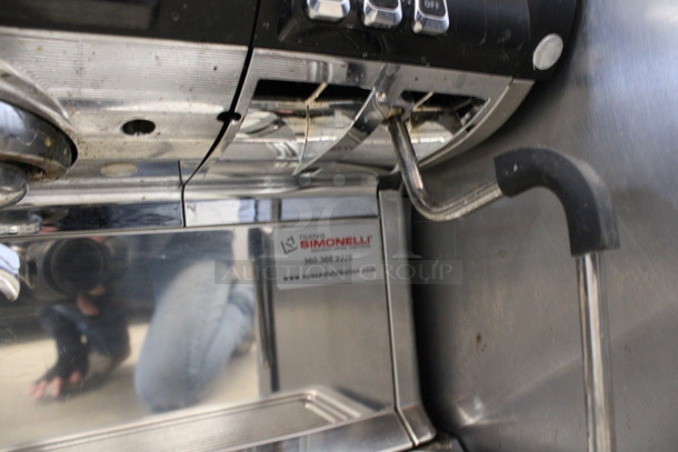 Nuova Simonelli Model Aurelia II Stainless Steel Commercial Countertop 2 Group Espresso Machine w/ 4 Portafilters and 2 Steam Wands. 208-220 Volts, 1 Phase. 31x24x23 - Image 6 of 7