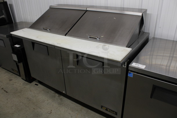 2013 True Model TSSU-60-24M-B-ST Stainless Steel Commercial Sandwich Salad Prep Table Bain Marie Mega Top w/ Cutting Board on Commercial Casters. 115 Volts, 1 Phase. 60x35x47. Tested and Working! - Image 2 of 8
