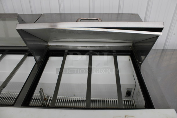 2013 True Model TSSU-60-24M-B-ST Stainless Steel Commercial Sandwich Salad Prep Table Bain Marie Mega Top w/ Cutting Board on Commercial Casters. 115 Volts, 1 Phase. 60x35x47. Tested and Working! - Image 5 of 8