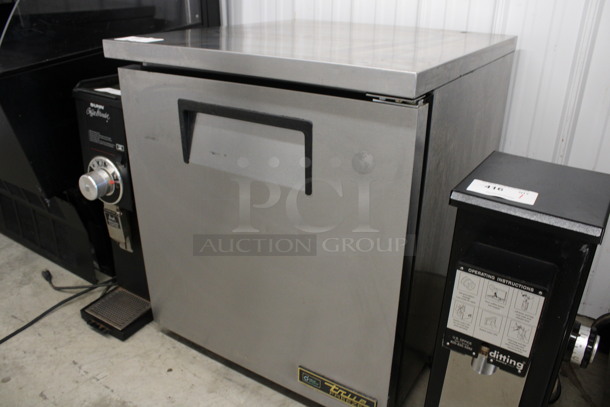 2016 True Model TUC-27F-LP-HC Stainless Steel Commercial Single Door Undercounter Freezer on Commercial Casters. 115 Volts, 1 Phase. 27.5x30x32. Tested and Powers On But Temps at 21 Degrees - Image 3 of 5