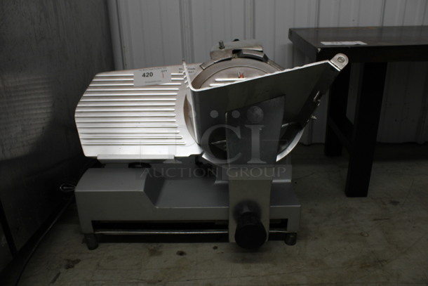 Stainless Steel Commercial Countertop Meat Slicer w/ Blade Sharpener. 24x20x18. Tested and Working! - Image 2 of 7
