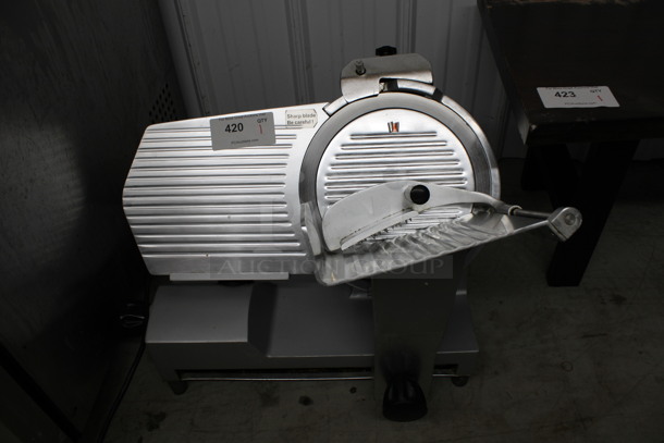 Stainless Steel Commercial Countertop Meat Slicer w/ Blade Sharpener. 24x20x18. Tested and Working! - Image 3 of 7
