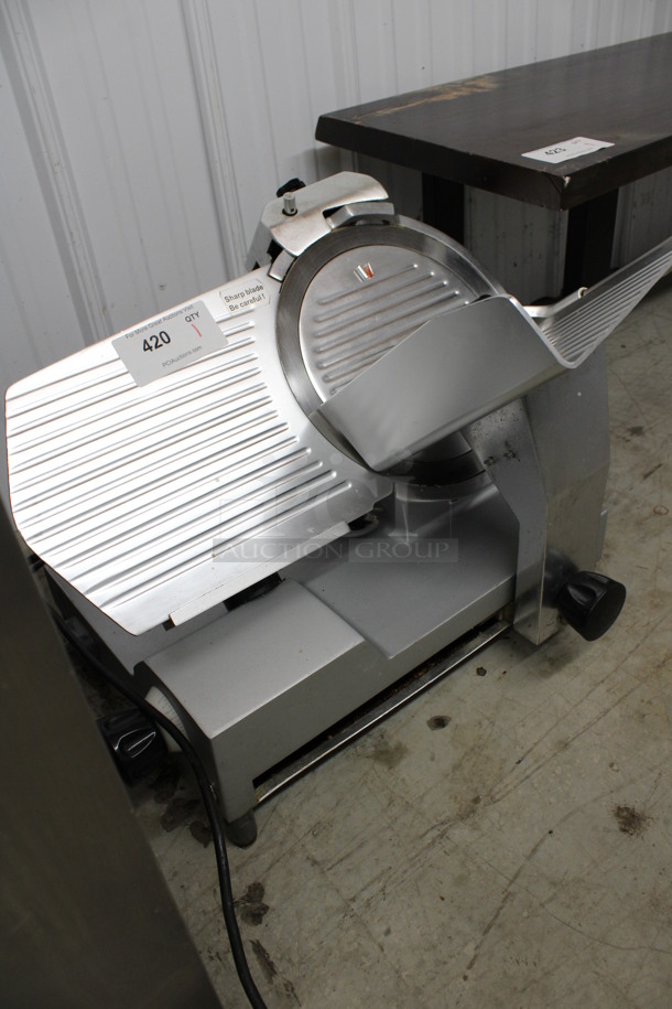 Stainless Steel Commercial Countertop Meat Slicer w/ Blade Sharpener. 24x20x18. Tested and Working! - Image 5 of 7