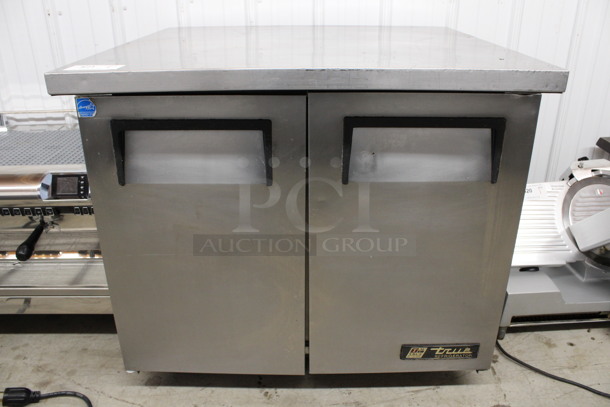 2010 True Model TUC-36-34 ENERGY STAR Stainless Steel Commercial 2 Door Undercounter Cooler on Commercial Casters. 115 Volts, 1 Phase. 36.5x34x33.5. Tested and Working!