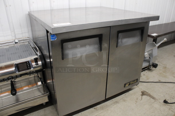 2010 True Model TUC-36-34 ENERGY STAR Stainless Steel Commercial 2 Door Undercounter Cooler on Commercial Casters. 115 Volts, 1 Phase. 36.5x34x33.5. Tested and Working! - Image 2 of 5