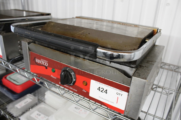 Avantco Stainless Steel Commercial Countertop Panini Press. 115 Volts, 1 Phase. 17x15x8. Tested and Working! - Image 3 of 4