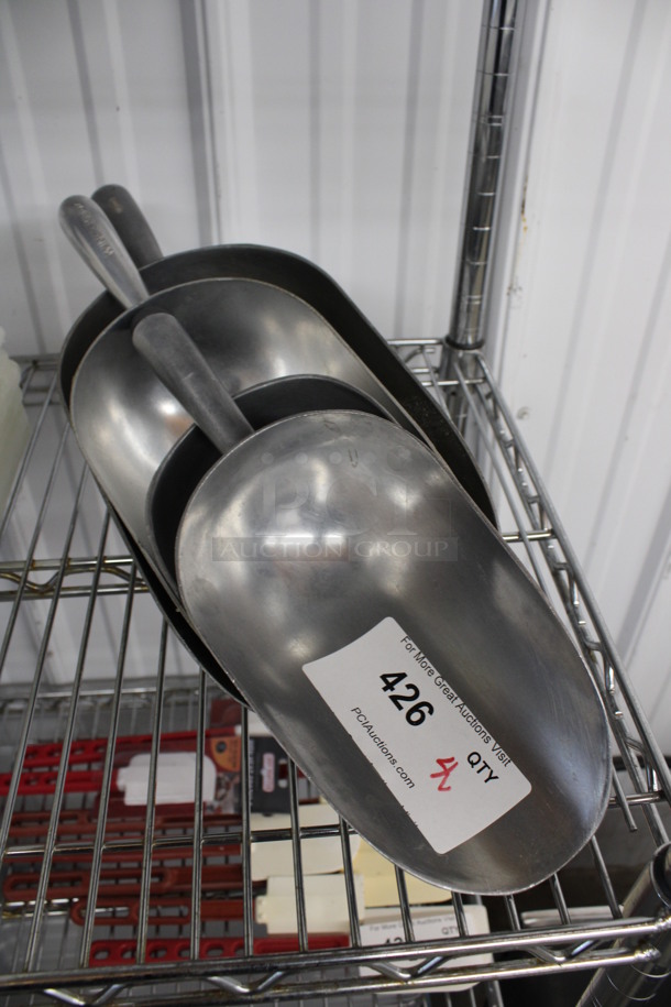 4 Various Metal Ice Scoops. Includes 5x12x3.5. 4 Times Your Bid! - Image 1 of 2