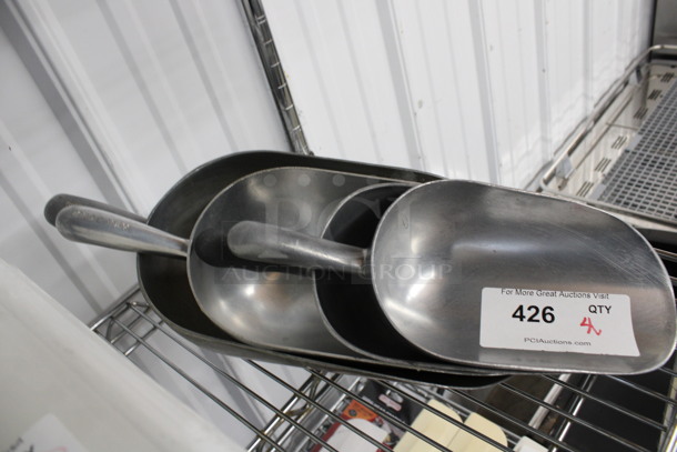 4 Various Metal Ice Scoops. Includes 5x12x3.5. 4 Times Your Bid! - Image 2 of 2