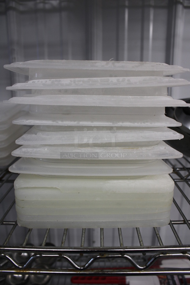 ALL ONE MONEY! Lot of 13 Clear Poly 1/3 Size Drop In Bin Lids! - Image 2 of 3