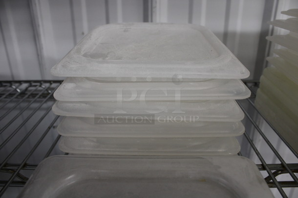 ALL ONE MONEY! Lot of 12 Clear Poly 1/6 Size Drop In Bin Lids! - Image 2 of 3