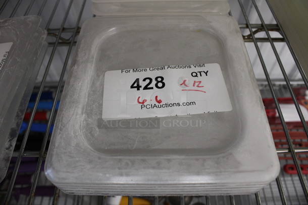 ALL ONE MONEY! Lot of 12 Clear Poly 1/6 Size Drop In Bin Lids! - Image 3 of 3