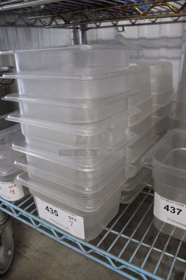 ALL ONE MONEY! Lot of 7 Clear Poly 1/6 Size Drop In Bins! 1/6x4 - Image 3 of 3