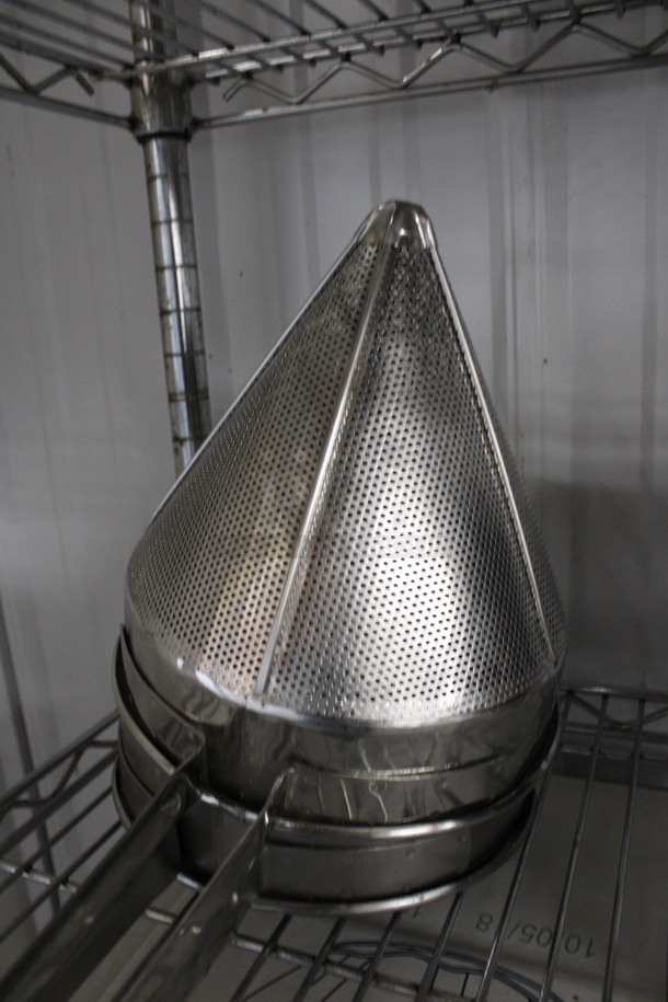 3 Metal Strainers; Chinois and 2 China Cap. Includes 17.5x8.5x9. 3 Times Your Bid! - Image 2 of 2
