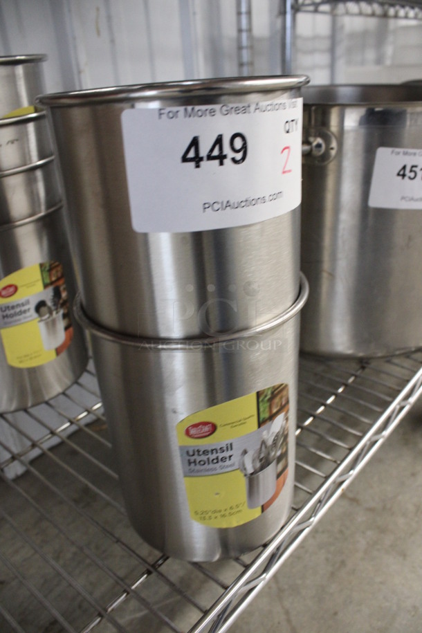 2 Tablecraft Metal Utensil Holder Bins. 5x5x7. 2 Times Your Bid! - Image 2 of 2