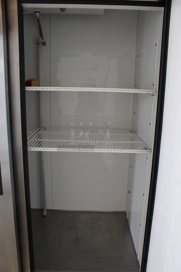 2013 True Model T-49 ENERGY STAR Metal Commercial 2 Door Reach In Cooler w/ Poly Coated Racks on Commercial Casters. 115 Volts, 1 Phase. 54x30x83.5. Tested and Working! - Image 6 of 6