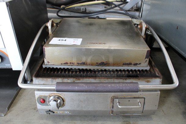 Star Pro Max Stainless Steel Commercial Countertop Panini Press. 17x23x11. Cannot Test Due To Plug Style