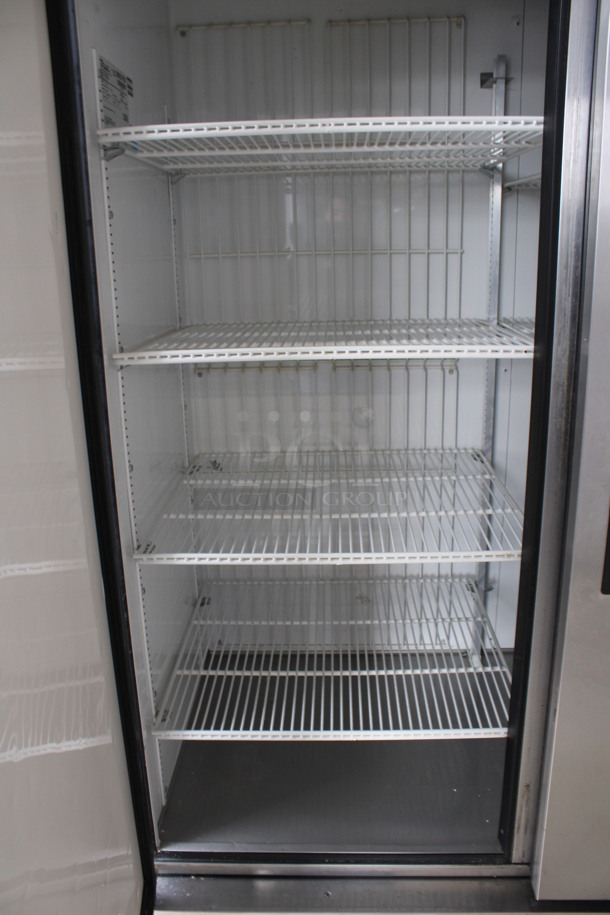 2014 True Model T-72F ENERGY STAR Stainless Steel Commercial 3 Door Reach In Freezer w/ Poly Coated Racks on Commercial Casters. 115 Volts, 1 Phase. 78x30x83.5. Tested and Working! - Image 6 of 8