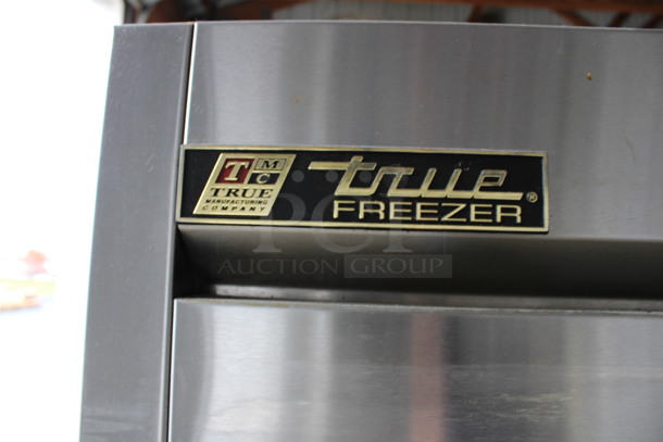 2014 True Model T-72F ENERGY STAR Stainless Steel Commercial 3 Door Reach In Freezer w/ Poly Coated Racks on Commercial Casters. 115 Volts, 1 Phase. 78x30x83.5. Tested and Working! - Image 8 of 8