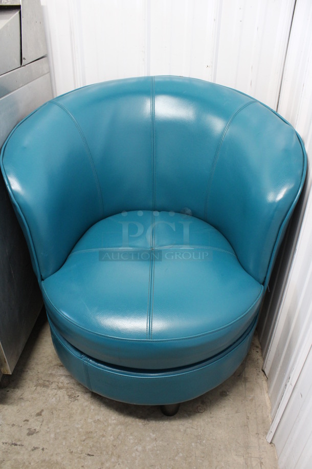 2 Blue/Teal Chairs w/ Backrest. 32x31x32.5. 2 Times Your Bid!