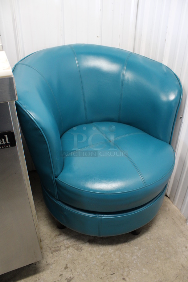 2 Blue/Teal Chairs w/ Backrest. 32x31x32.5. 2 Times Your Bid! - Image 3 of 5