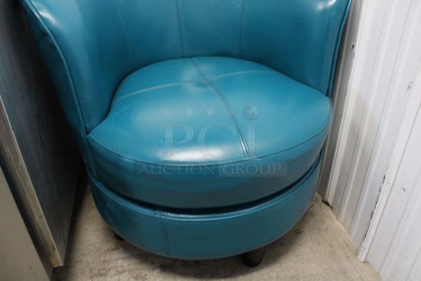 2 Blue/Teal Chairs w/ Backrest. 32x31x32.5. 2 Times Your Bid! - Image 4 of 5