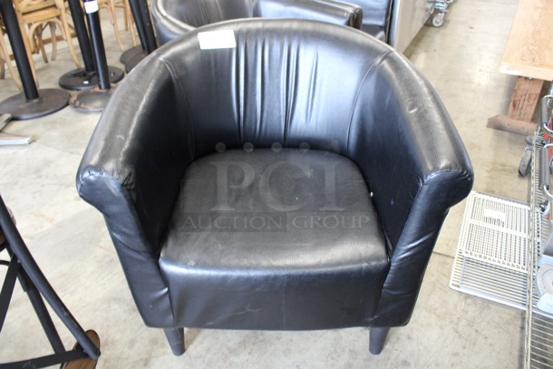3 Black Chairs w/ Backrest and Arm Rests. 32x28x31. 3 Times Your Bid!