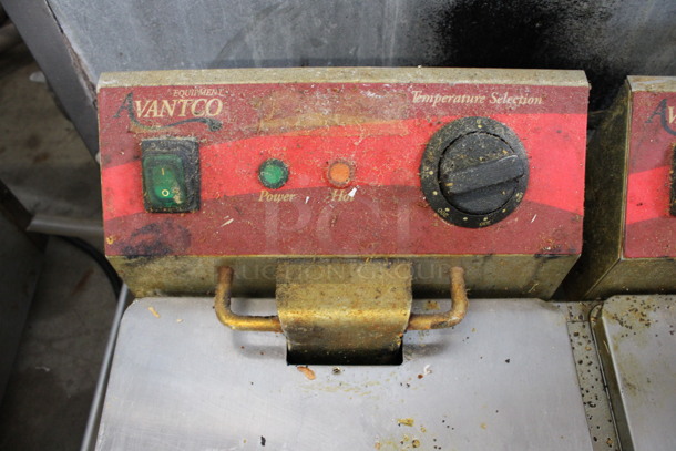 Avantco Stainless Steel Countertop Electric Powered Double Bay Fryer w/ 2 Lids. 115 Volts, 1 Phase. 22x16x11 - Image 4 of 6