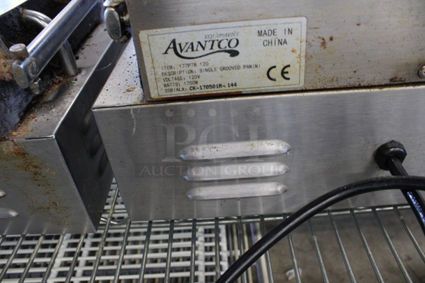 Avantco Model 177P78 Stainless Steel Commercial Countertop Electric Panini Press. 120 Volts, 1 Phase. 17x15x7.5. Tested and Working! - Image 5 of 5