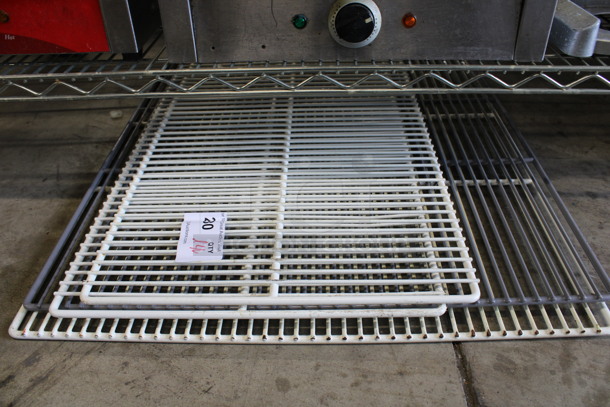 ALL ONE MONEY! Lot of 4 Poly Coated Racks! Includes 25x27.5x0.5 - Image 1 of 2