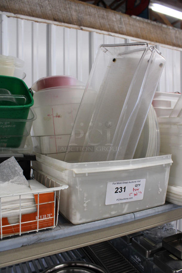 ALL ONE MONEY! Lot of Various Poly Items Including Bins, Lids and Pitchers! - Image 3 of 5