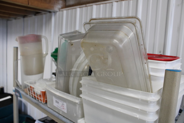 ALL ONE MONEY! Lot of Various Poly Items Including Bins, Lids and Pitchers! - Image 5 of 5