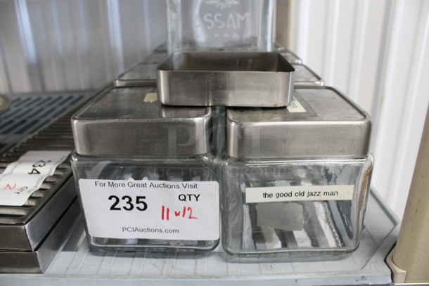 11 Glass Containers w/ 12 Metal Lids. 4.5x4.5x4.5. 11 Times Your Bid! - Image 3 of 3