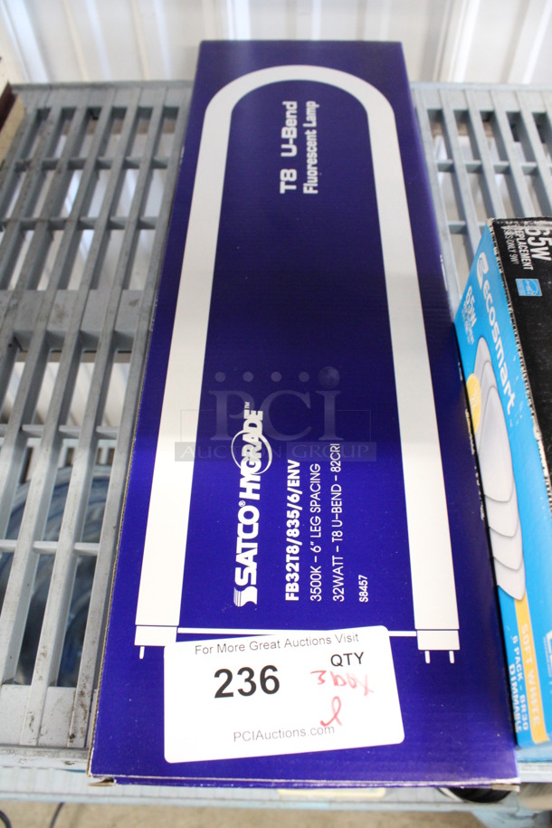 ALL ONE MONEY! Lot of 3 Boxes; 2 Boxes of Satco Hygrade U Shaped Light and Box of 6 Ecosmart Bulbs.  - Image 2 of 4