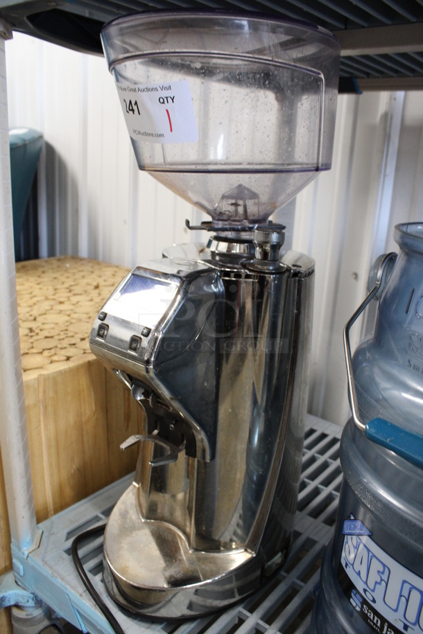 2017 Victoria Arduiro Model MDJ OD Metal Commercial Countertop Espresso Bean Grinder w/ Hopper. 110-120 Volts, 1 Phase. 8x11x24. Tested and Powers On But Parts Do Not Move - Image 2 of 6