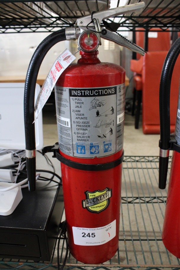 Buckeye Dry Chemical Fire Extinguisher. 7x5x21