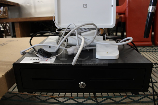 Black Metal Cash Drawer w/ Square D Tablet Holder. Includes 16x16.5x4 - Image 3 of 4